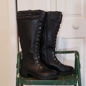 Tall combat boots